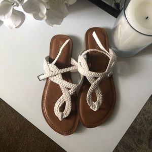 White sandals